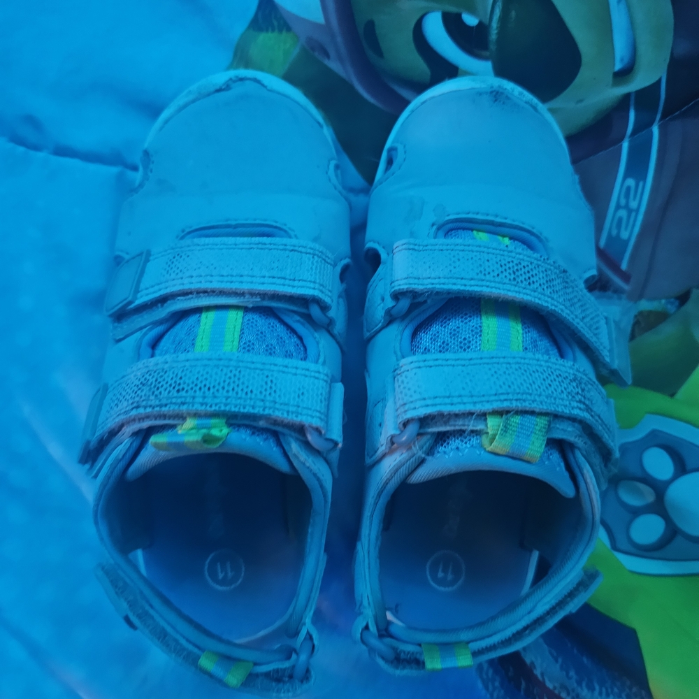 Cat & Jack Kids Sneakers with Gray and Yellow Accents